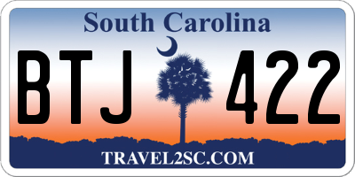 SC license plate BTJ422