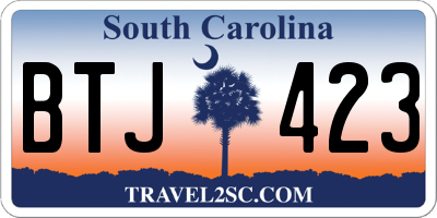 SC license plate BTJ423