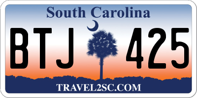 SC license plate BTJ425