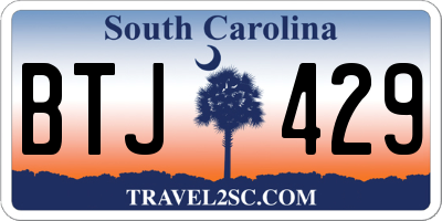 SC license plate BTJ429