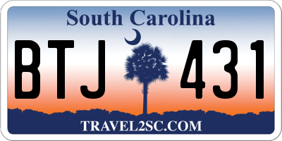 SC license plate BTJ431