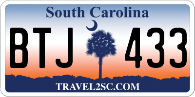 SC license plate BTJ433