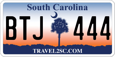 SC license plate BTJ444