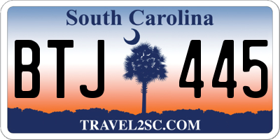 SC license plate BTJ445
