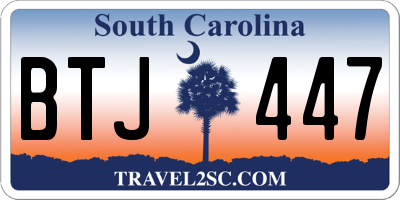 SC license plate BTJ447