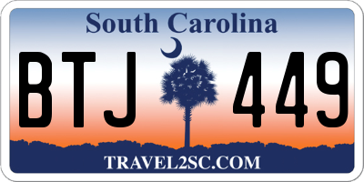 SC license plate BTJ449