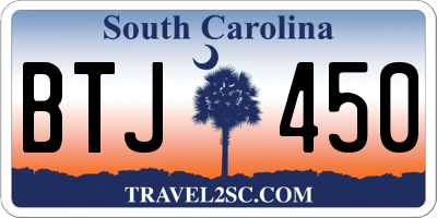 SC license plate BTJ450