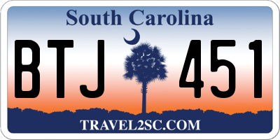 SC license plate BTJ451