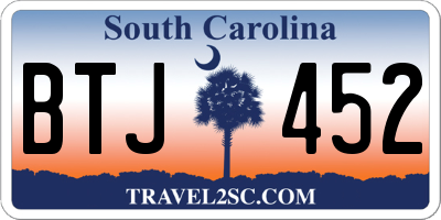 SC license plate BTJ452