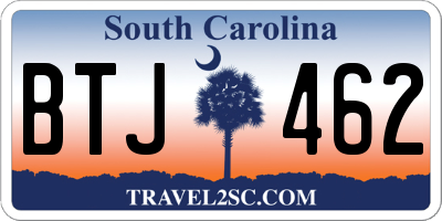 SC license plate BTJ462