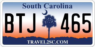 SC license plate BTJ465