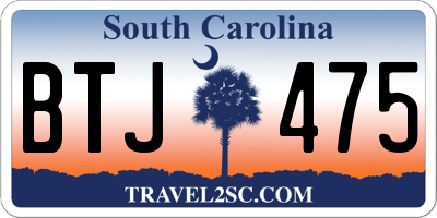 SC license plate BTJ475