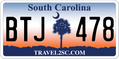 SC license plate BTJ478