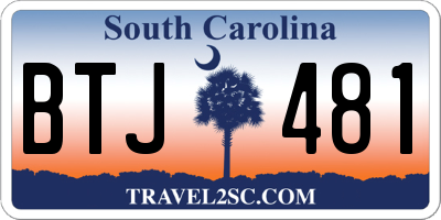 SC license plate BTJ481