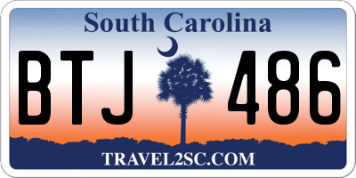 SC license plate BTJ486