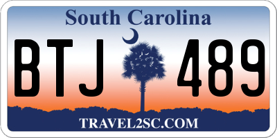 SC license plate BTJ489