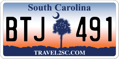 SC license plate BTJ491