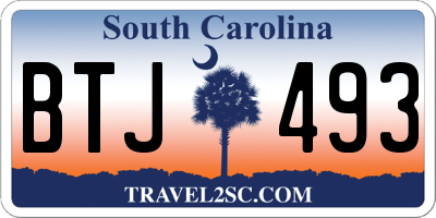 SC license plate BTJ493