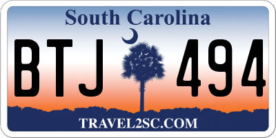 SC license plate BTJ494