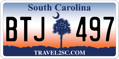 SC license plate BTJ497