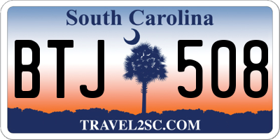 SC license plate BTJ508