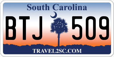 SC license plate BTJ509