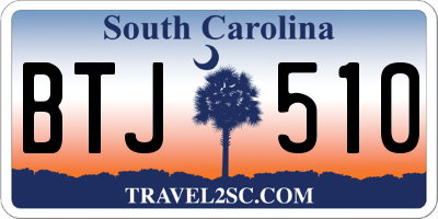 SC license plate BTJ510