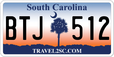 SC license plate BTJ512