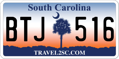 SC license plate BTJ516