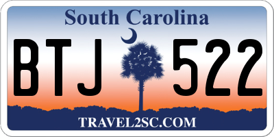 SC license plate BTJ522