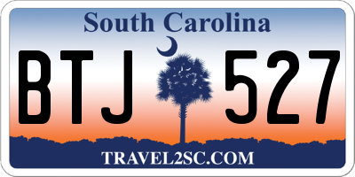 SC license plate BTJ527