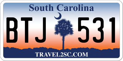 SC license plate BTJ531