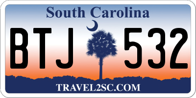 SC license plate BTJ532