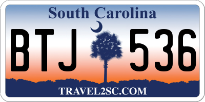 SC license plate BTJ536