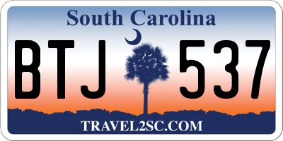 SC license plate BTJ537