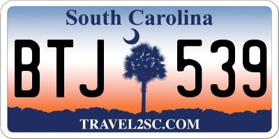 SC license plate BTJ539