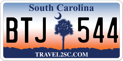 SC license plate BTJ544
