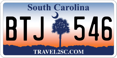 SC license plate BTJ546