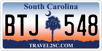 SC license plate BTJ548