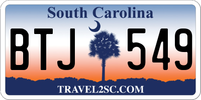 SC license plate BTJ549