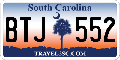 SC license plate BTJ552