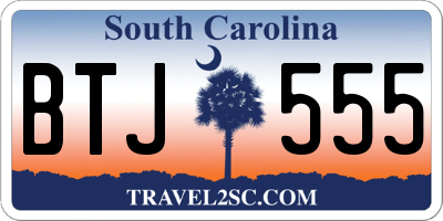 SC license plate BTJ555