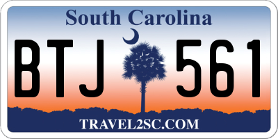 SC license plate BTJ561