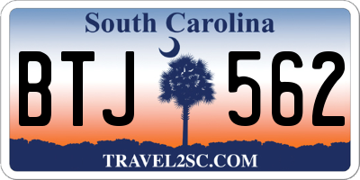 SC license plate BTJ562