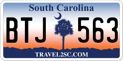 SC license plate BTJ563