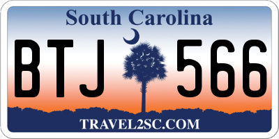 SC license plate BTJ566