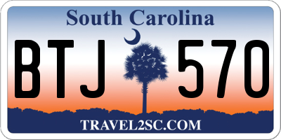 SC license plate BTJ570