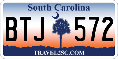 SC license plate BTJ572