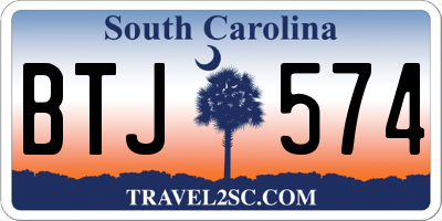 SC license plate BTJ574