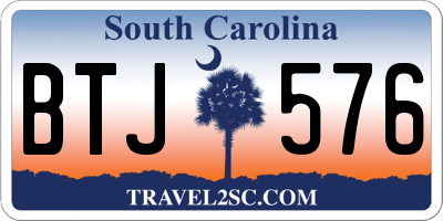 SC license plate BTJ576